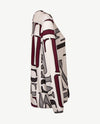 Le Comte - Dunne pullover - Ronde hals - Bordeaux met grijzen en off-white en zwart