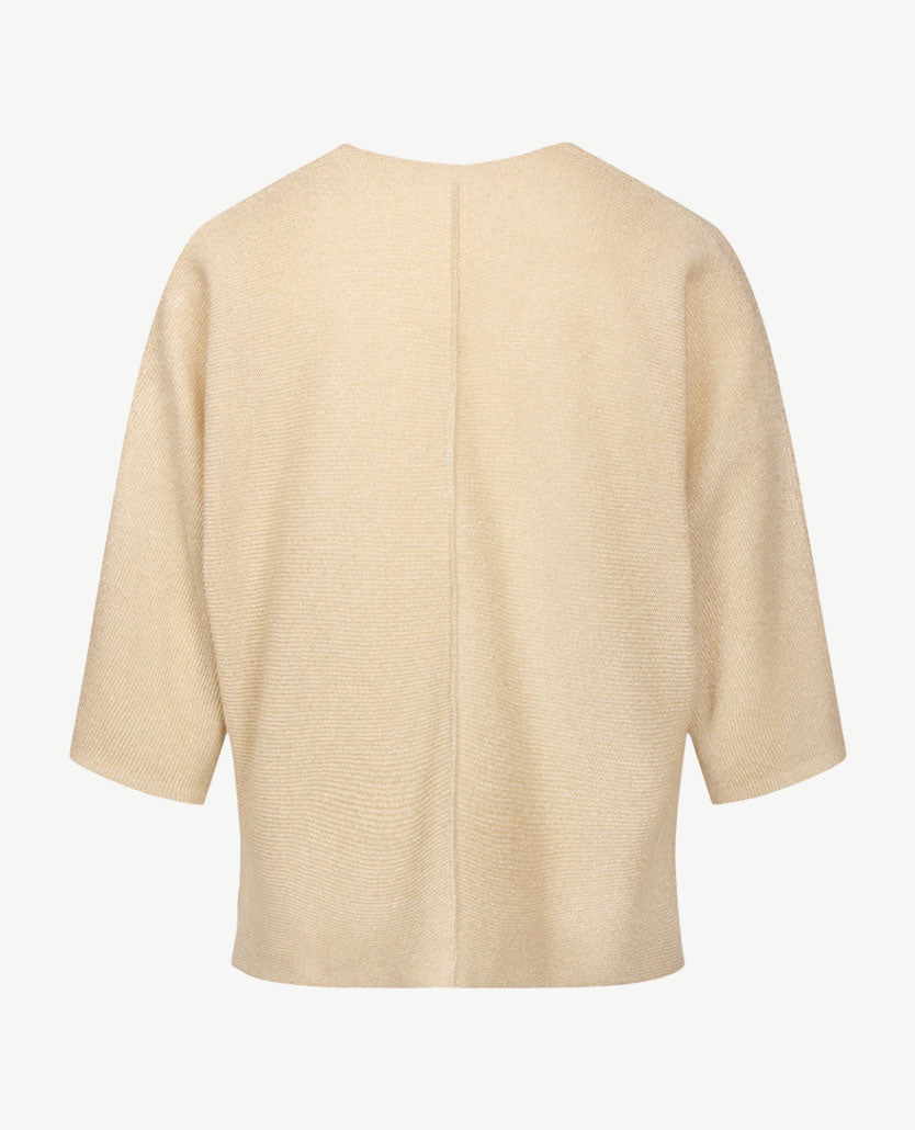 Le Comte - Lichte pullover - v-hals - Glans goud