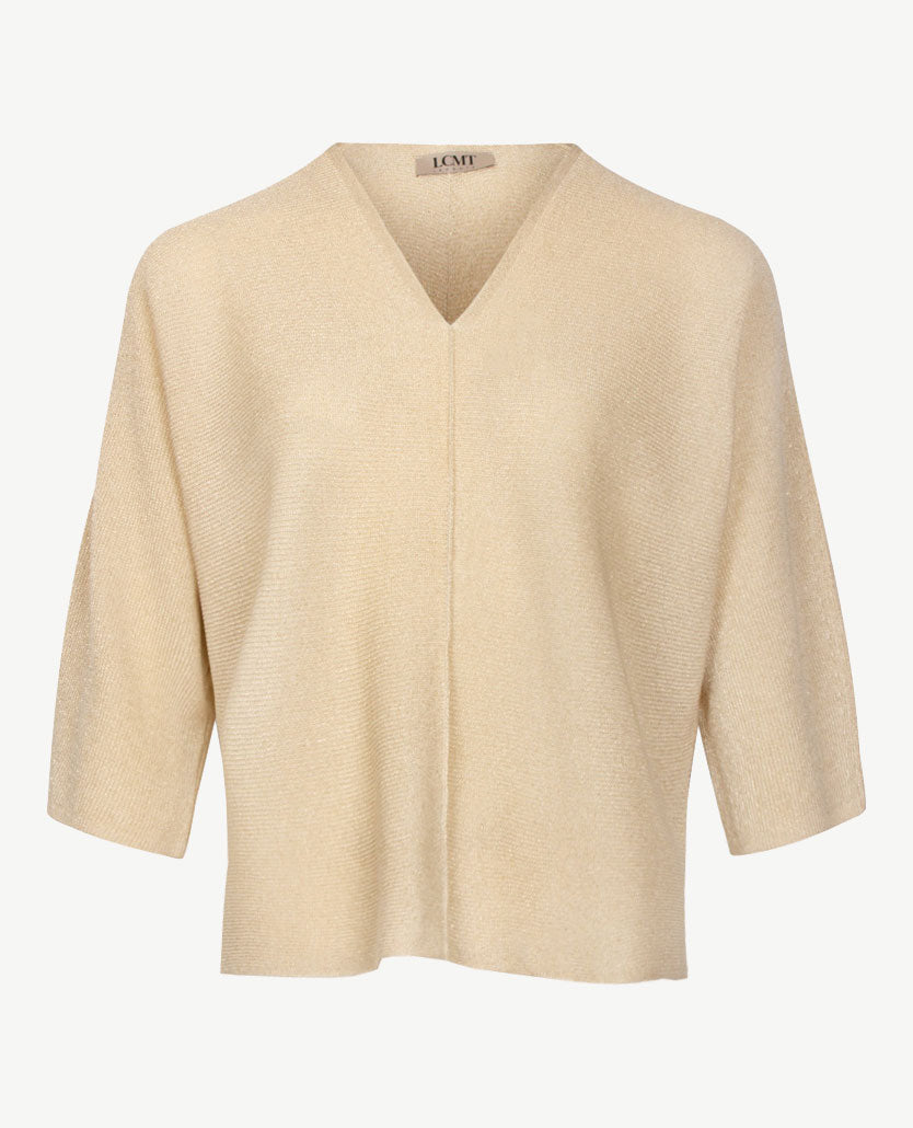 Le Comte - Lichte pullover - v-hals - Glans goud
