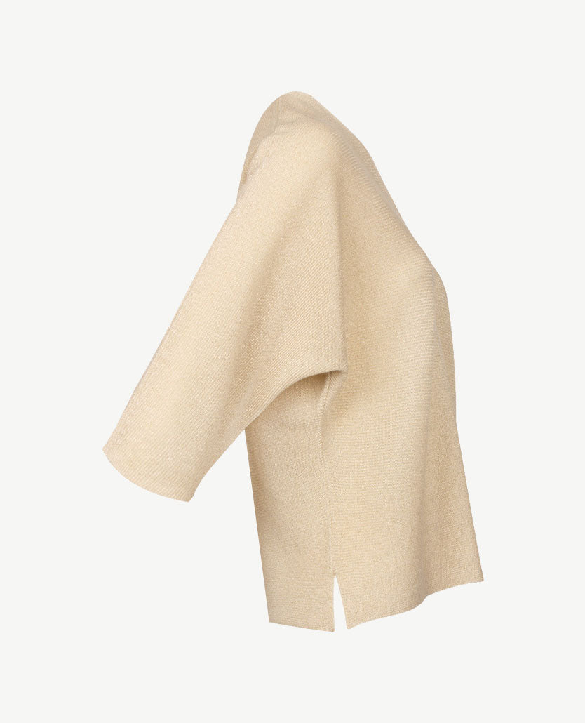 Le Comte - Lichte pullover - v-hals - Glans goud