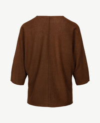 Le Comte - Lichte pullover - v-hals - Glans choco