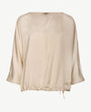 Le Comte - Blouse met koordje - Licht beige