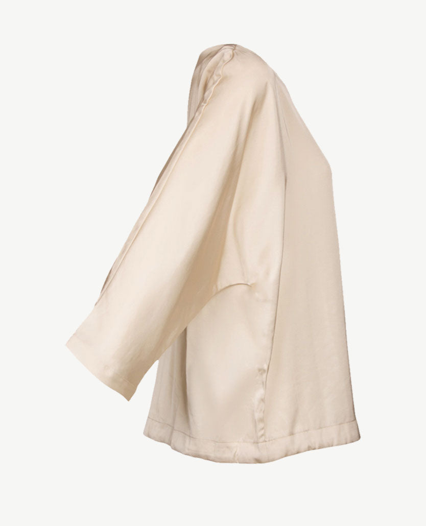 Le Comte - Blouse met koordje - Licht beige