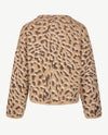 Le Comte - Kort gebreid vest - 'Chanel' - Panterprint