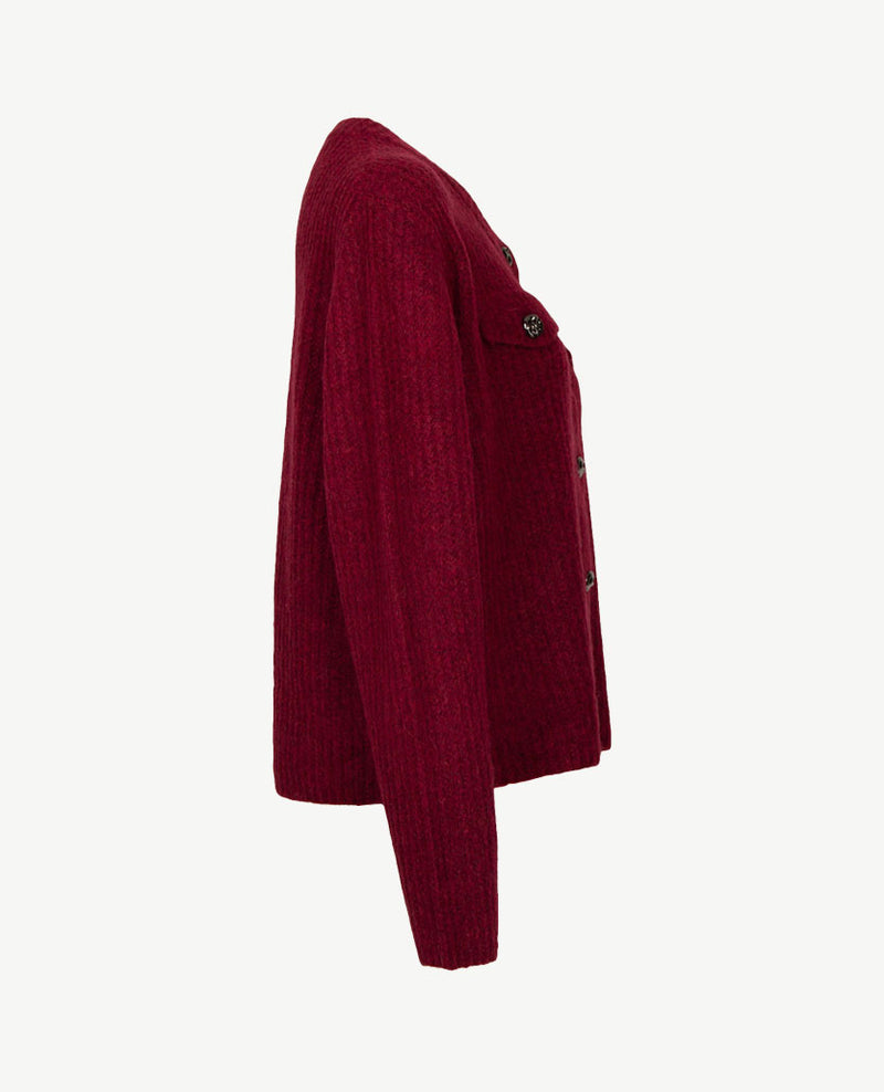 Le Comte - Kort gebreid vest - Bordeaux