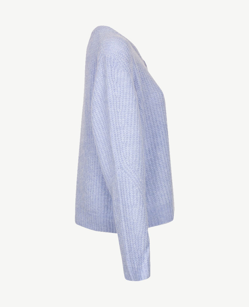 Le Comte - Kort gebreid vest - Blue