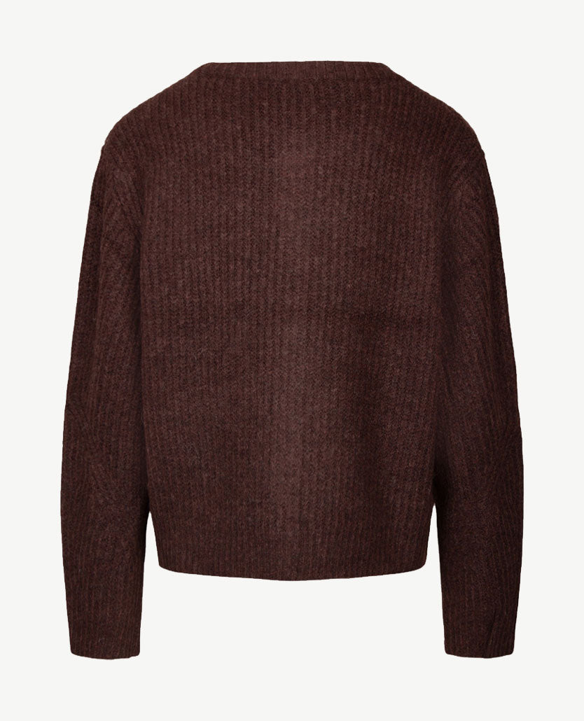 Le Comte - Kort gebreid vest - Choco