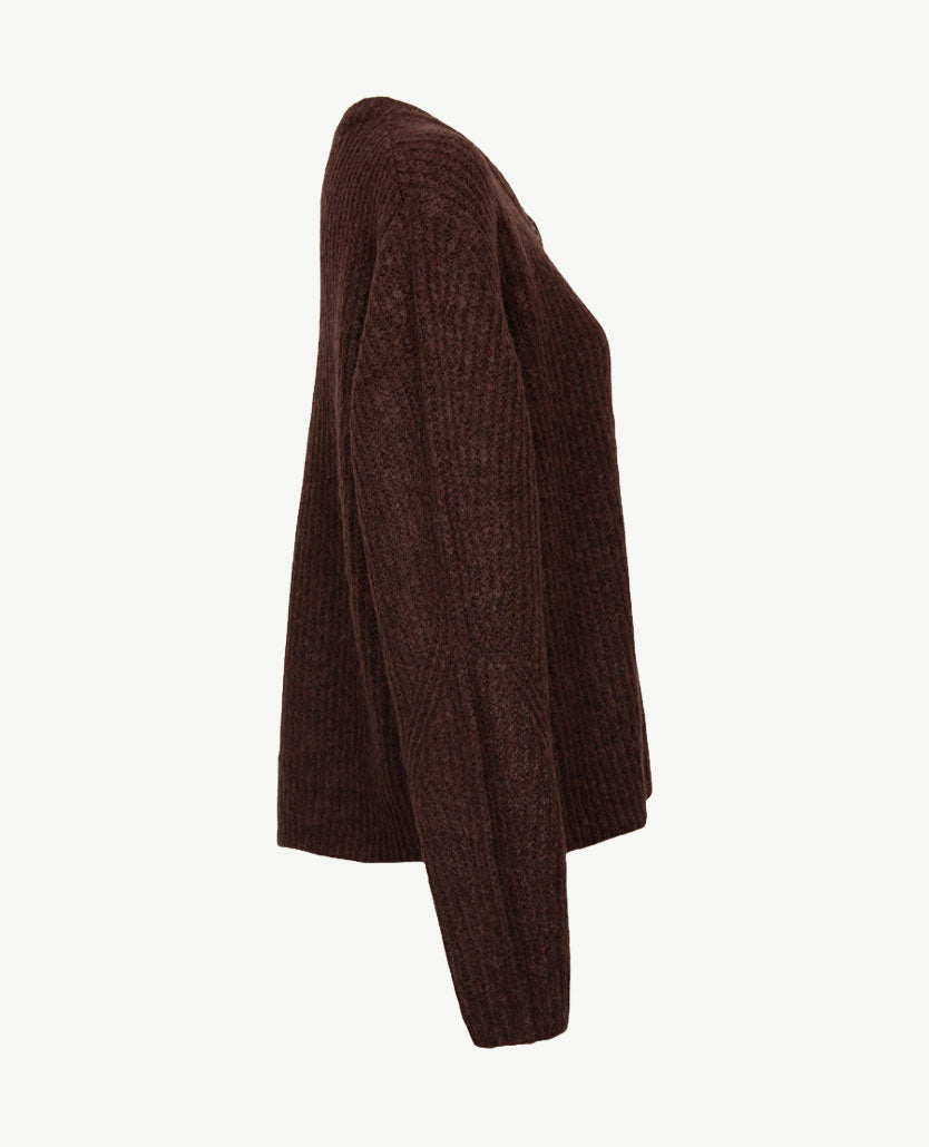 Le Comte - Kort gebreid vest - Choco