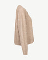Le Comte - Kort gebreid vest - Beige mêlée met glitters