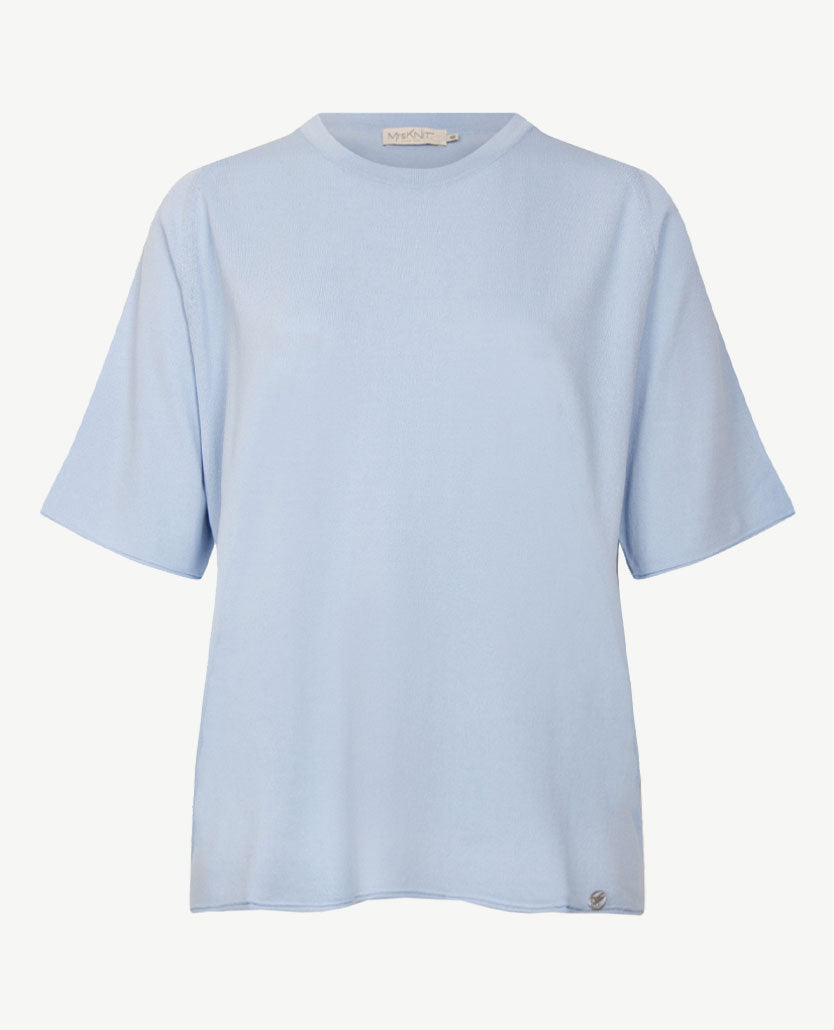 Gollé Haug - Lichte pullover ronde hals - rolboordje - Blue