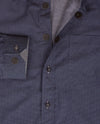 No Buttons®  by D.Y.P - Overhemd zonder knopen - Patrick - Navy met wit