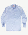 No Buttons®  by D.Y.P - Overhemd zonder knopen - Patrick - Ton sur ton streepje blauw