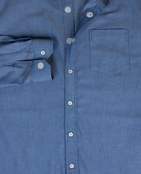 No Buttons®  by D.Y.P - Overhemd zonder knopen - Patrick - Blauw - Denimlook