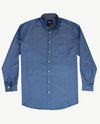 No Buttons®  by D.Y.P - Overhemd zonder knopen - Patrick - Blauw - Denimlook