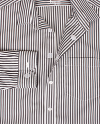No Buttons®  by D.Y.P - Overhemd met klittenbandsluiting - Patrick - Antracietgrijze streep