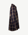 No Buttons®  by D.Y.P - Overhemd met klittenbandsluiting - Patrick - Ruit navy met beige en cognac