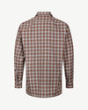 No Buttons®  by D.Y.P - Overhemd met klittenbandsluiting - Patrick - Ruitje grijzen met cognac en iets geel