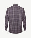 No Buttons®  by D.Y.P - Overhemd met klittenbandsluiting - Patrick - Ruit, marine met grijs en wit