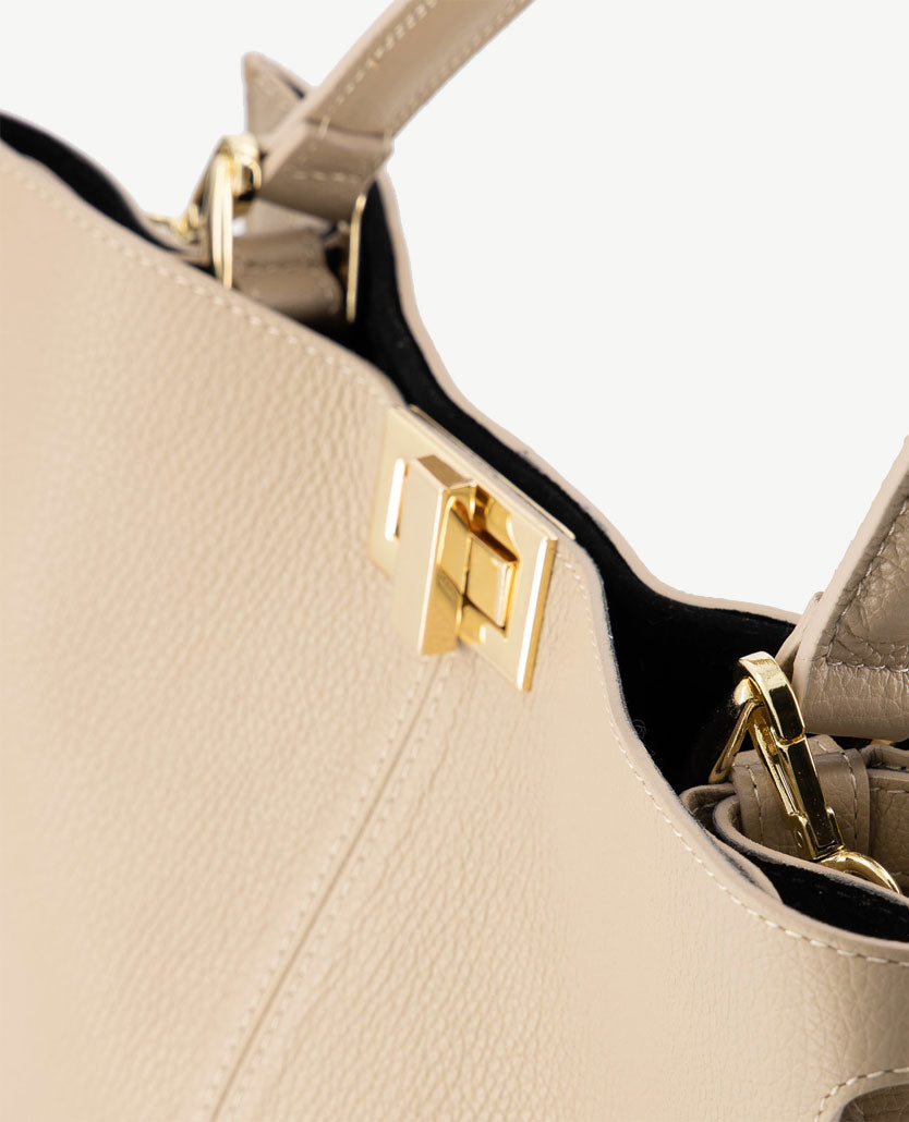 Tas - Noelle - Leer - Taupe