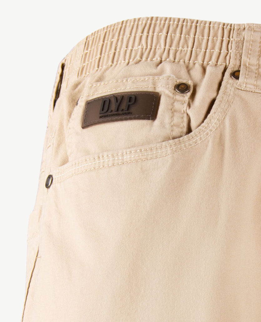 D.Y.P. - Oliver - Elastische band - Katoen - 5-pocket - Licht beige