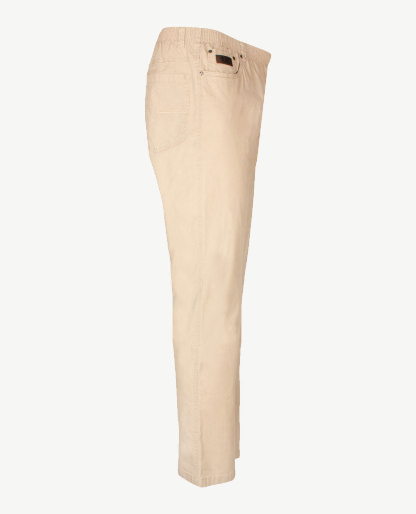 D.Y.P. - Oliver - Elastische band - Katoen - 5-pocket - Licht beige