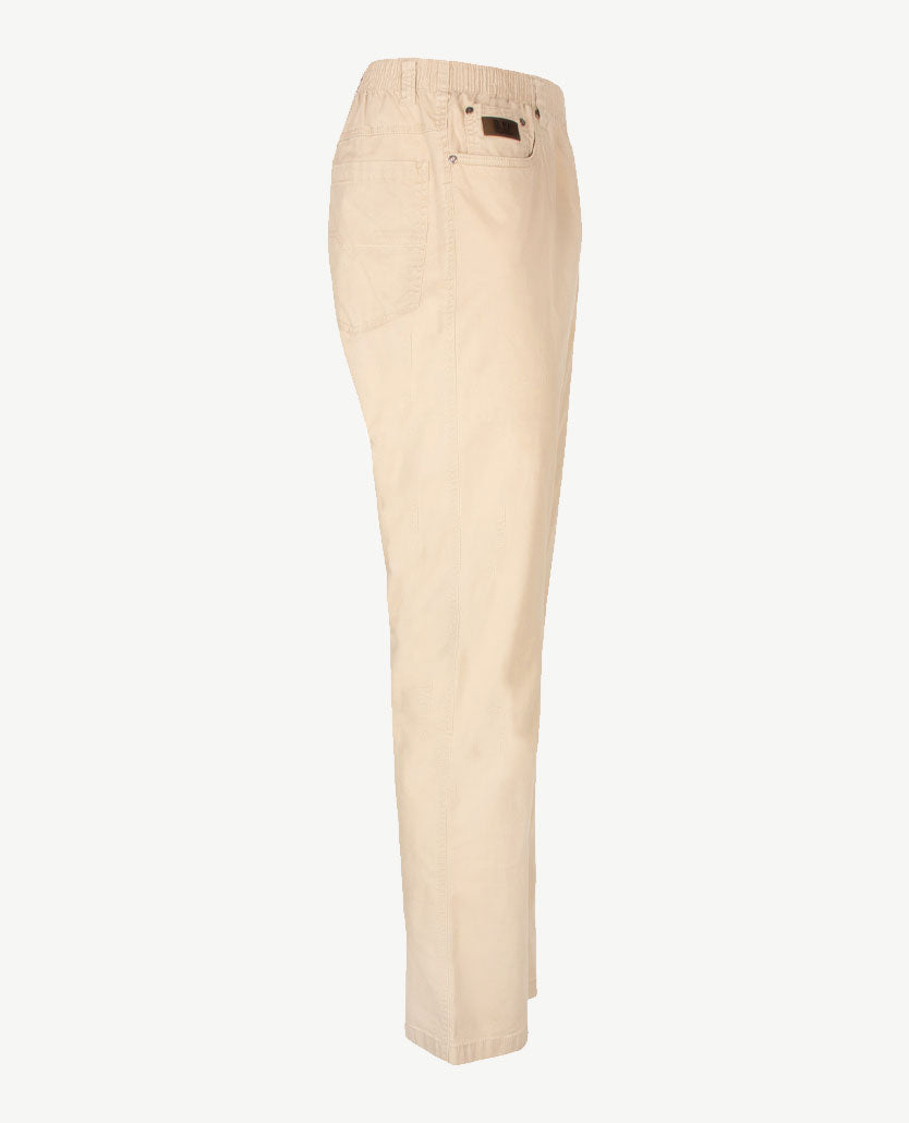 D.Y.P. - Oliver - Elastische band - Katoen - 5-pocket - Licht beige