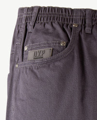 D.Y.P. - Oliver - Elastische band - Katoen - 5-pocket - Structuurtje blauw en navy