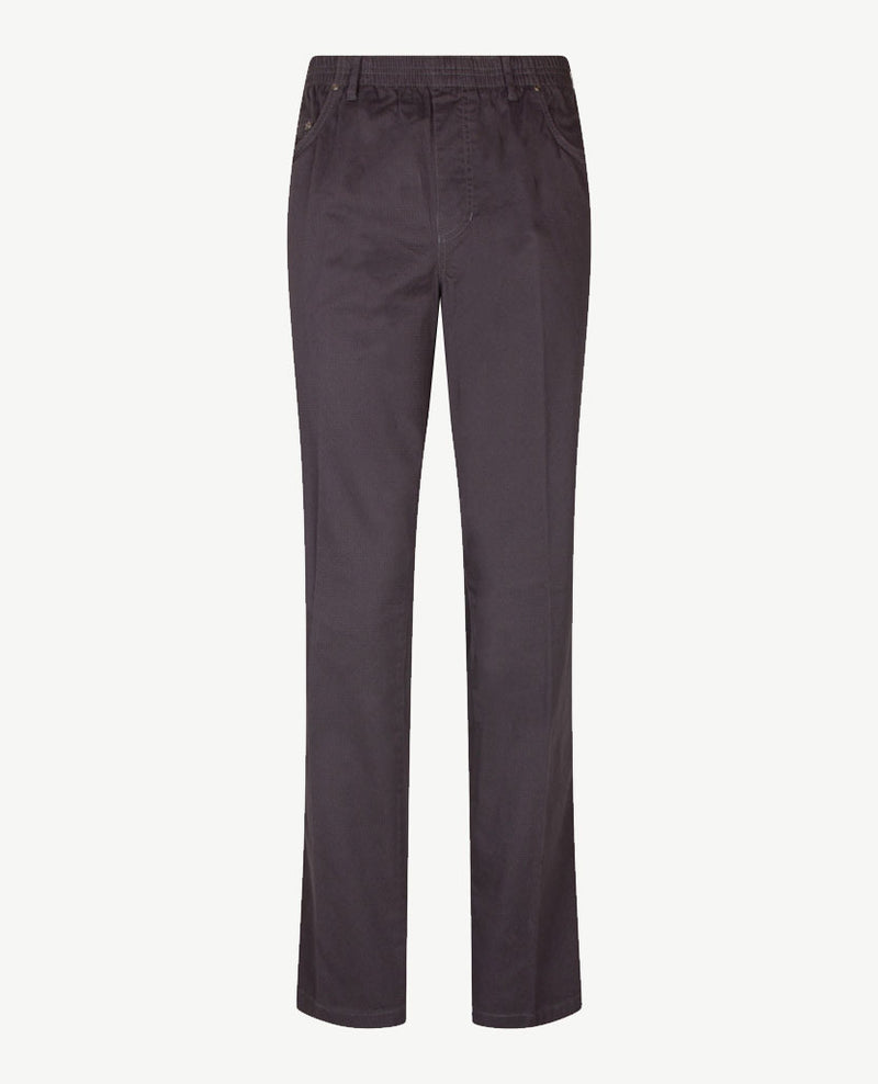 D.Y.P. - Oliver - Elastische band - Katoen - 5-pocket - Structuurtje blauw en navy