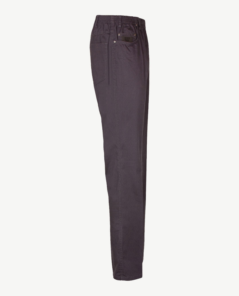 D.Y.P. - Oliver - Elastische band - Katoen - 5-pocket - Structuurtje blauw en navy