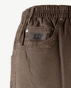 D.Y.P. - Oliver - Elastische band - Katoen - 5-pocket - Structuurtje taupe
