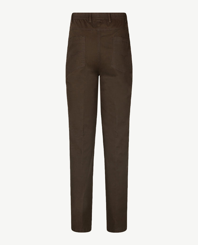 D.Y.P. - Oliver - Elastische band - Katoen - 5-pocket - Choco bruin