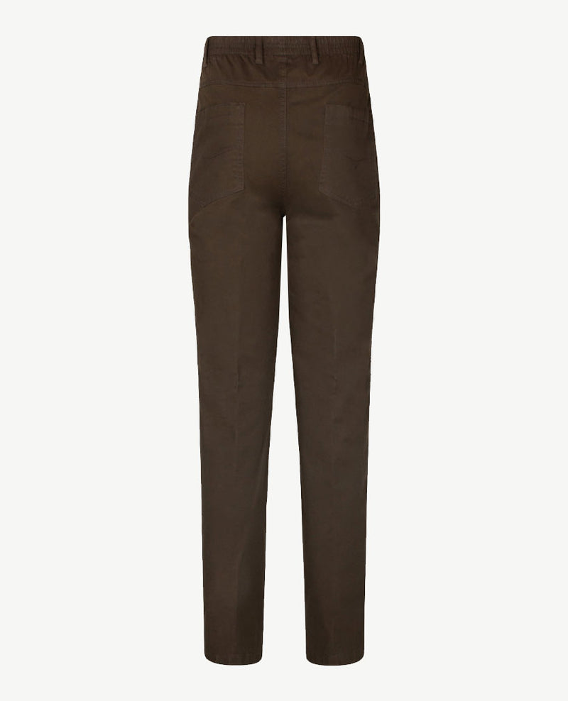 D.Y.P. - Oliver - Elastische band - Katoen - 5-pocket - Choco bruin