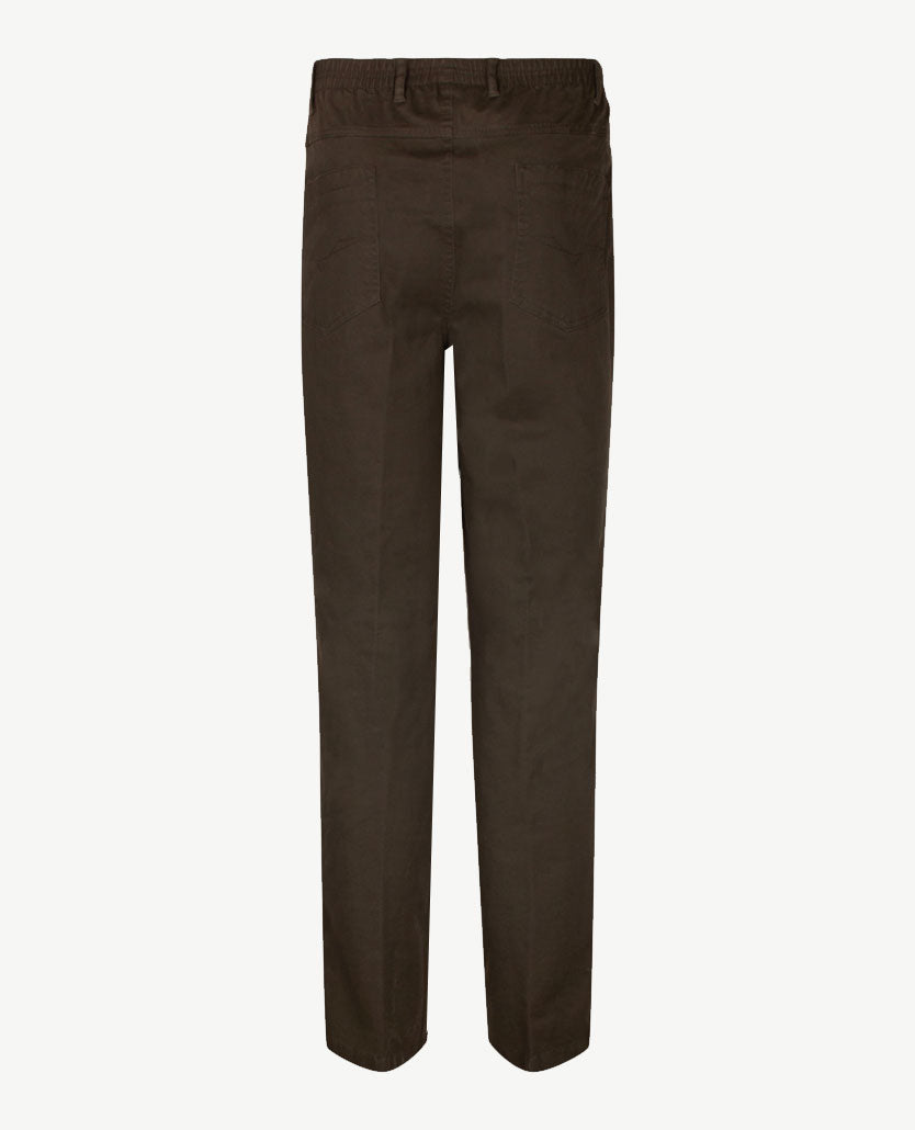 D.Y.P. - Oliver - Elastische band - Katoen - 5-pocket - Donker Khaki