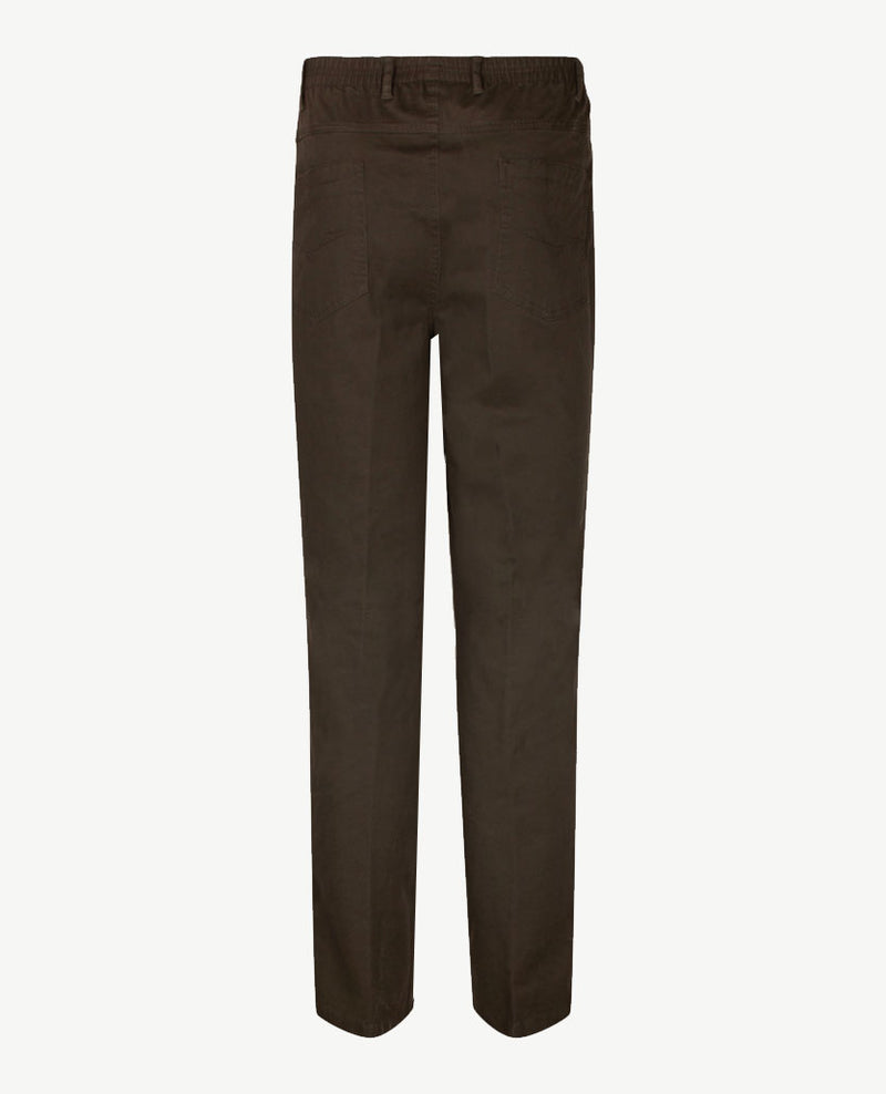 D.Y.P. - Oliver - Elastische band - Katoen - 5-pocket - Donker Khaki