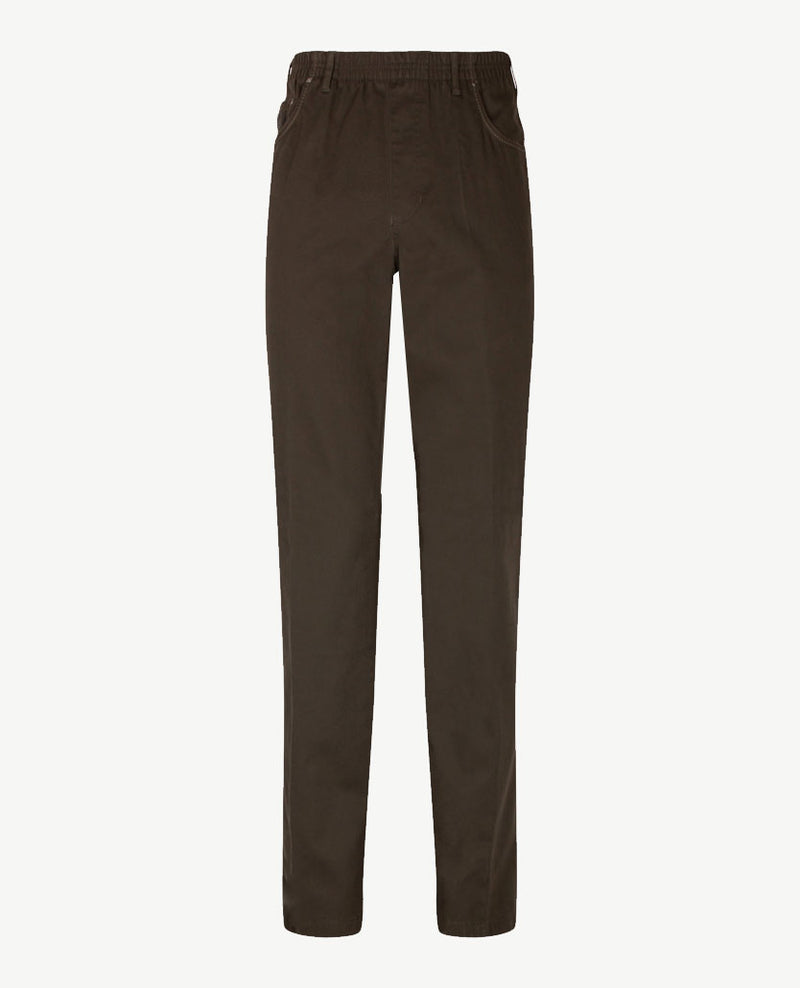 D.Y.P. - Oliver - Elastische band - Katoen - 5-pocket - Donker Khaki