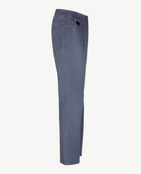 D.Y.P. - Oliver - Elastische band - Katoen - 5-pocket - Structuurtje rafblauw