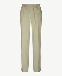 D.Y.P. - Oliver - Elastische band - Luxe katoen - 5-pocket - Klein structuurtje - Licht groen khaki