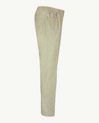 D.Y.P. - Oliver - Elastische band - Luxe katoen - 5-pocket - Klein structuurtje - Licht groen khaki