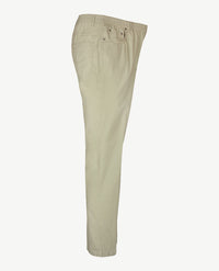 D.Y.P. - Oliver - Elastische band - Luxe katoen - 5-pocket - Klein structuurtje - Licht groen khaki