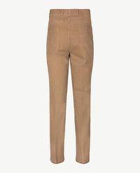 D.Y.P. - Oliver - Instapbroek heren met elastische band - 5-pocket - katoen - Donker taupe achterkant