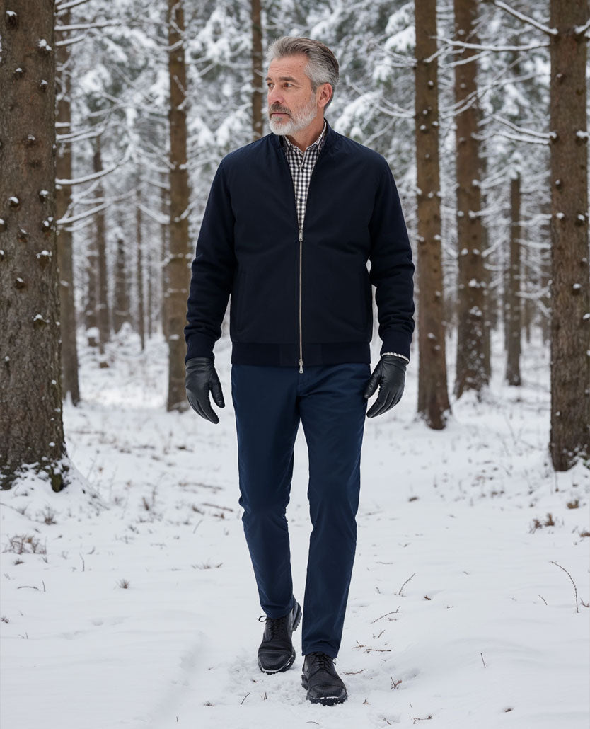 D.Y.P. - Oliver - Elastische band - Katoen - 5-pocket - Marineblauw