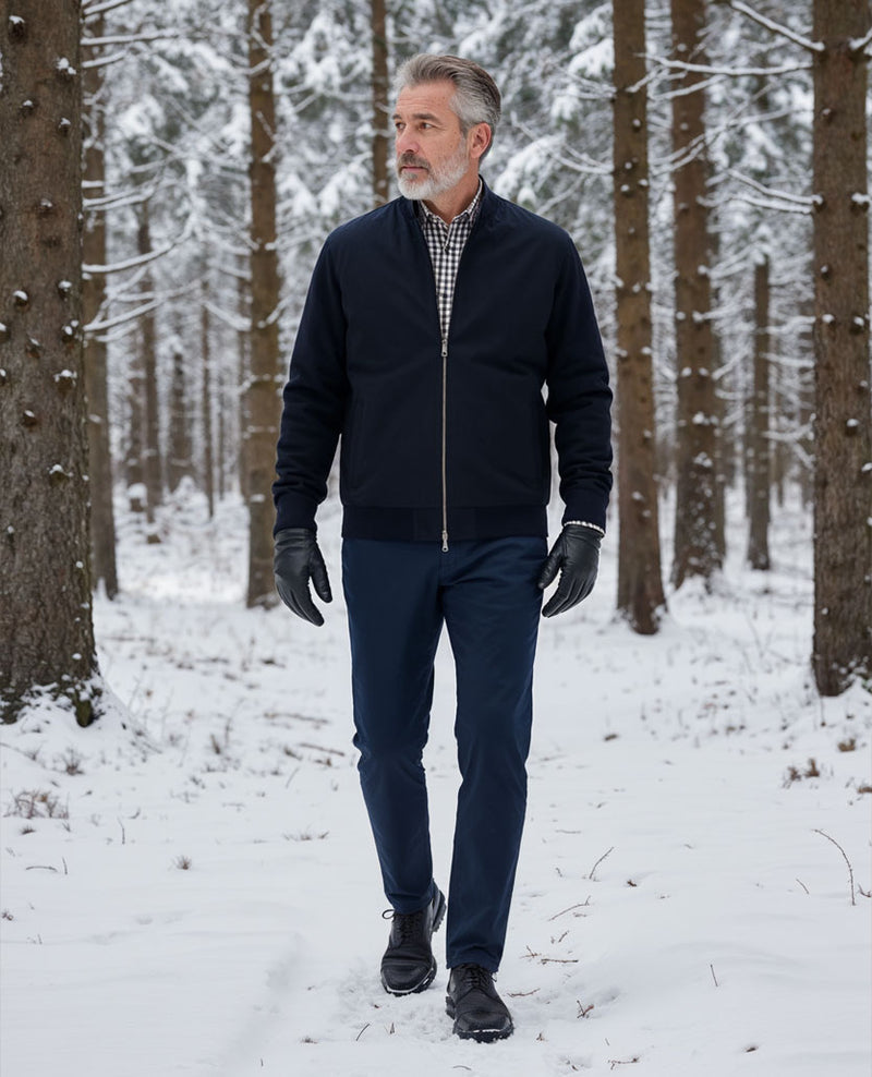 D.Y.P. - Oliver - Elastische band - Katoen - 5-pocket - Marineblauw