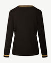 Passioni - Pullover - Ronde hals - Zwart en camel