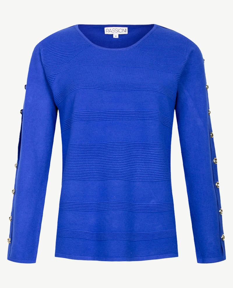 Passioni - Pullover - Ronde hals - Royal blue