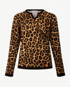 Passioni - Pullover - Ronde V-hals - Tiger zwart en beiges