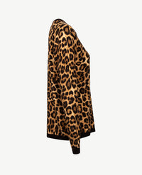 Passioni - Pullover - Ronde V-hals - Tiger zwart en beiges