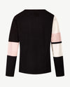Passioni - Pullover - Ronde hals - Zwart, rose en off-white