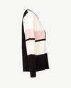 Passioni - Pullover - Ronde hals - Zwart, rose en off-white