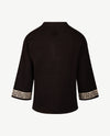 Passioni - Pullover - Coll - Zwart met licht beige