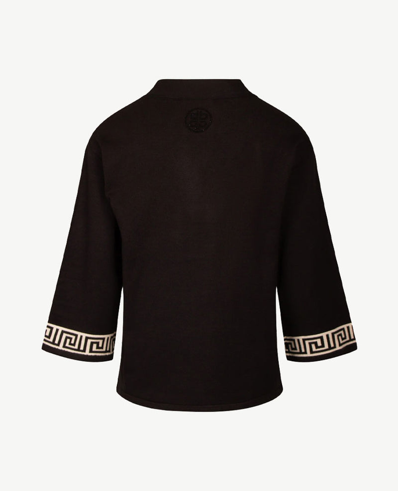 Passioni - Pullover - Coll - Zwart met licht beige